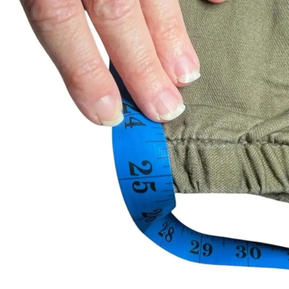 Gap Women's Large Green Jogger Pants Ribbed Waist‎ Cargo Style Pockets - Picture 8 of 14